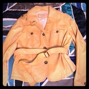 Banana Republic leather camel jacket